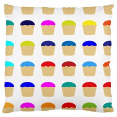 Colorful Cupcakes Pattern Large Cushion Case (one Side) by Nexatart