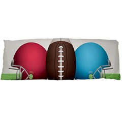 Helmet Ball Football America Sport Red Brown Blue Green Body Pillow Case Dakimakura (two Sides) by Mariart