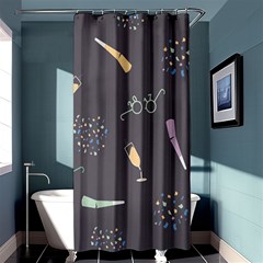 Bottle Party Glasses Shower Curtain 36  X 72  (stall)  by Mariart