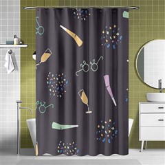 Bottle Party Glasses Shower Curtain 48  X 72  (small)  by Mariart