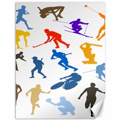 Sport Player Playing Canvas 18  X 24   by Mariart