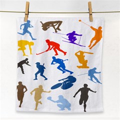 Sport Player Playing Face Towel by Mariart