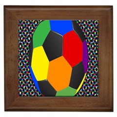 Team Soccer Coming Out Tease Ball Color Rainbow Sport Framed Tiles by Mariart