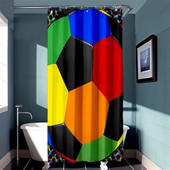 Team Soccer Coming Out Tease Ball Color Rainbow Sport Shower Curtain 36  X 72  (stall)  by Mariart