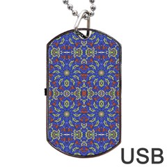 Colorful Ethnic Design Dog Tag Usb Flash (two Sides) by dflcprints