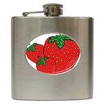 Strawberry Holidays Fragaria Vesca Hip Flask (6 oz) Front