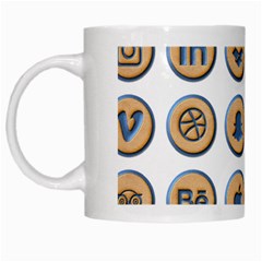 Social Media Icon Icons Social White Mugs by Nexatart