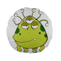 The Most Ugly Alien Ever Standard 15  Premium Flano Round Cushions by Catifornia