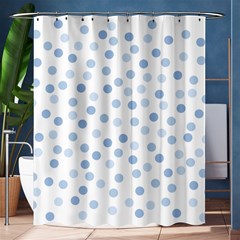 Bubble Balloon Circle Polka Blue Shower Curtain 60  X 72  (medium)  by Mariart