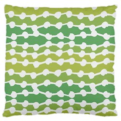 Polkadot Polka Circle Round Line Wave Chevron Waves Green White Standard Flano Cushion Case (one Side) by Mariart