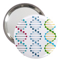 Genetic Dna Blood Flow Cells 3  Handbag Mirrors by Mariart