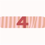 Number 4 Line Vertical Red Pink Wave Chevron Large Bar Mats 32 x8.5  Bar Mat