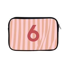 Number 6 Line Vertical Red Pink Wave Chevron Apple Ipad Mini Zipper Cases by Mariart