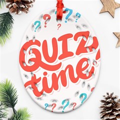 Question Mark Quiz Time Ornament (oval Filigree) by Mariart