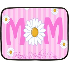 Valentine Happy Mothers Day Pink Heart Love Sunflower Flower Fleece Blanket (mini) by Mariart