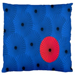 Pink Umbrella Red Blue Large Cushion Case (one Side) by Mariart