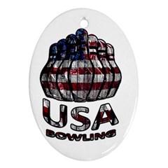 Usa Bowling  Ornament (oval) by Valentinaart