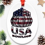 USA Bowling  Ornament (Oval) Front