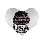 USA Bowling  Standard 16  Premium Flano Heart Shape Cushions Front