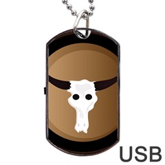 Logo The Cow Animals Dog Tag Usb Flash (one Side) by Nexatart