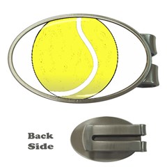 Tennis Ball Ball Sport Fitness Money Clips (oval)  by Nexatart