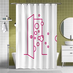 Deep Clean Bubbel Door Pink Polka Circle Shower Curtain 48  X 72  (small)  by Mariart