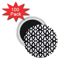 Dark Horse Playing Card Black White 1 75  Magnets (100 Pack)  by Mariart