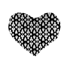 Dark Horse Playing Card Black White Standard 16  Premium Heart Shape Cushions by Mariart