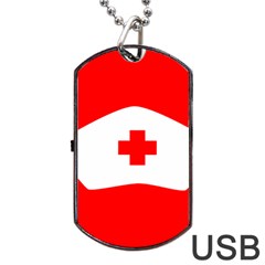 Tabla Laboral Sign Red White Dog Tag Usb Flash (one Side) by Mariart