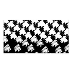 Transforming Escher Tessellations Full Page Dragon Black Animals Satin Shawl by Mariart