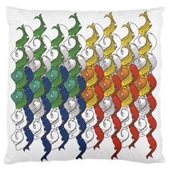 Rainbow Fish Standard Flano Cushion Case (one Side) by Mariart