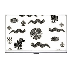 Aztecs Pattern Business Card Holders by Valentinaart