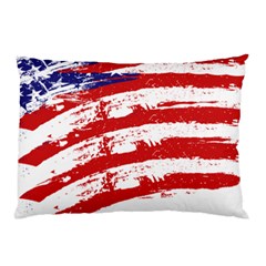 American Flag Pillow Case by Valentinaart