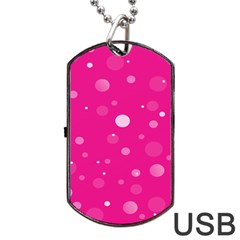 Decorative Dots Pattern Dog Tag Usb Flash (two Sides) by ValentinaDesign