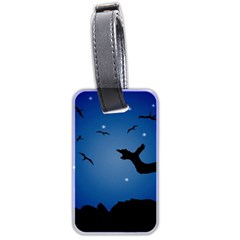 Nightscape Landscape Illustration Luggage Tags (two Sides) by dflcprints