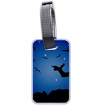 Nightscape Landscape Illustration Luggage Tags (Two Sides) Back