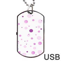 Decorative Dots Pattern Dog Tag Usb Flash (two Sides) by ValentinaDesign