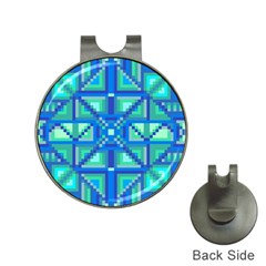 Grid Geometric Pattern Colorful Hat Clips With Golf Markers by Nexatart