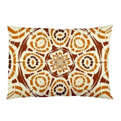 Brown And Tan Abstract Pillow Case (two Sides) by linceazul