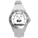 Love My Cat Mommy Round Plastic Sport Watch (L) Front