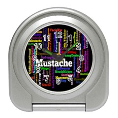 Mustache Travel Alarm Clocks by Mariart