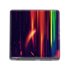 Perfection Graphic Colorful Lines Memory Card Reader (square) by Mariart