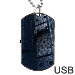 Graphic Design Background Dog Tag Usb Flash (two Sides) by Nexatart