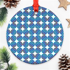 Geometric Dots Pattern Rainbow Ornament (round) by Nexatart