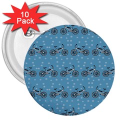 Bicycles Pattern 3  Buttons (10 Pack)  by linceazul