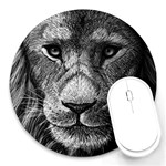 My Lion Sketch Round Mousepads Front