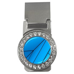 Technical Line Blue Black Money Clips (cz)  by Mariart