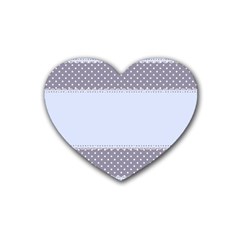 Blue Modern Rubber Coaster (heart)  by Nexatart