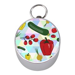 Vegetables Cucumber Tomato Mini Silver Compasses by Nexatart