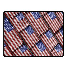 Usa Flag Grunge Pattern Fleece Blanket (small) by dflcprints